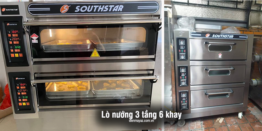 lò nướng 3 tầng 6 khay