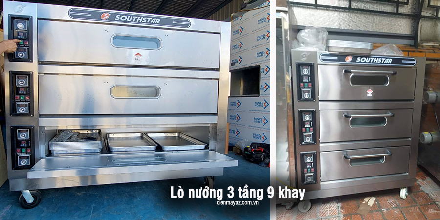 lò nướng 3 tầng 9 khay