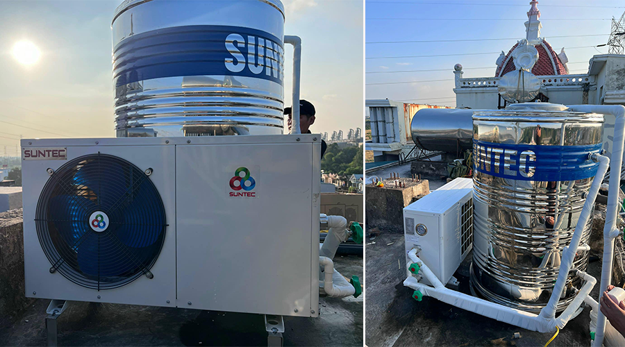 máy bơm nhiệt suntec cho nhà nghỉ, khách sạn