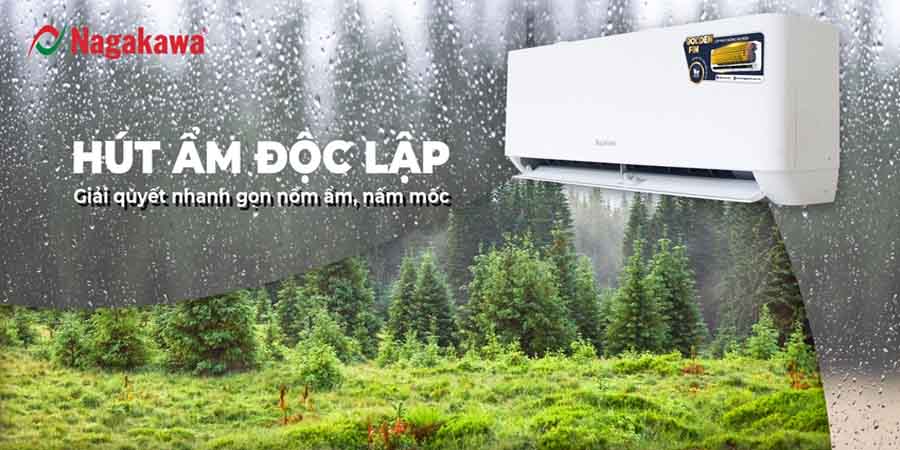 chế độ hút ẩm dry trên điều hòa nagakawa