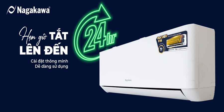 chế độ hẹn giờ của điều hòa nagakawa