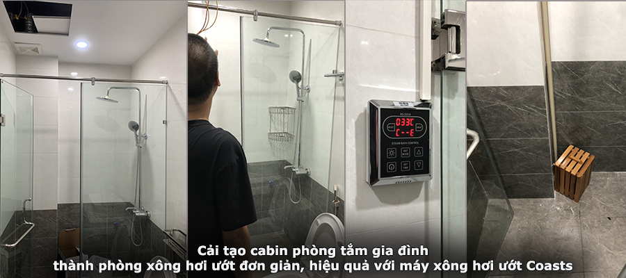 lắp máy xông hơi ướt cho gia đình