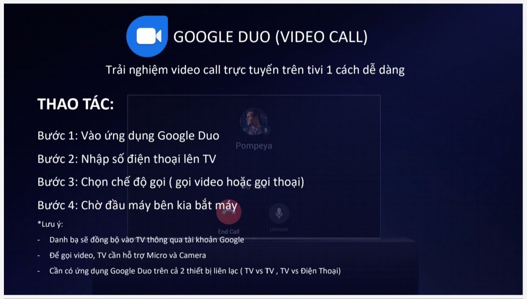 Hướng dẫn sử dụng ứng dụng Google DUO Video call trên tivi TCL