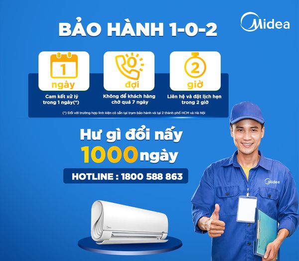 Chính sách bảo hành của điều hòa Midea năm 2022