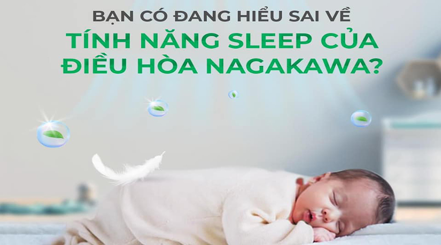 Sử dụng phím Sleep trên điều khiển điều hòa Nagakawa