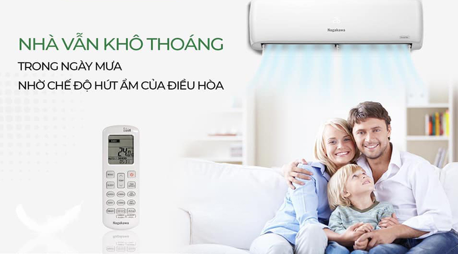 Tác dụng và cách sử dụng phím DRY trên điều khiển điều hòa Nagakawa