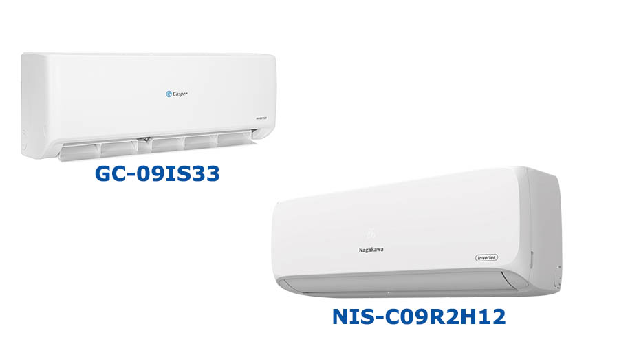 So sánh điều hòa Casper GC-09IS33 và Nagakawa NIS-C09R2H12
